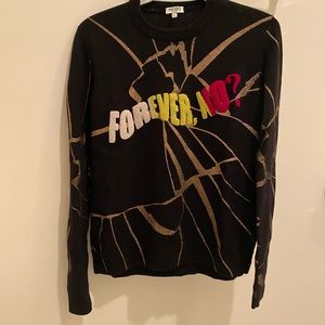 Kenzo black and gold Sweater with cool slogan L